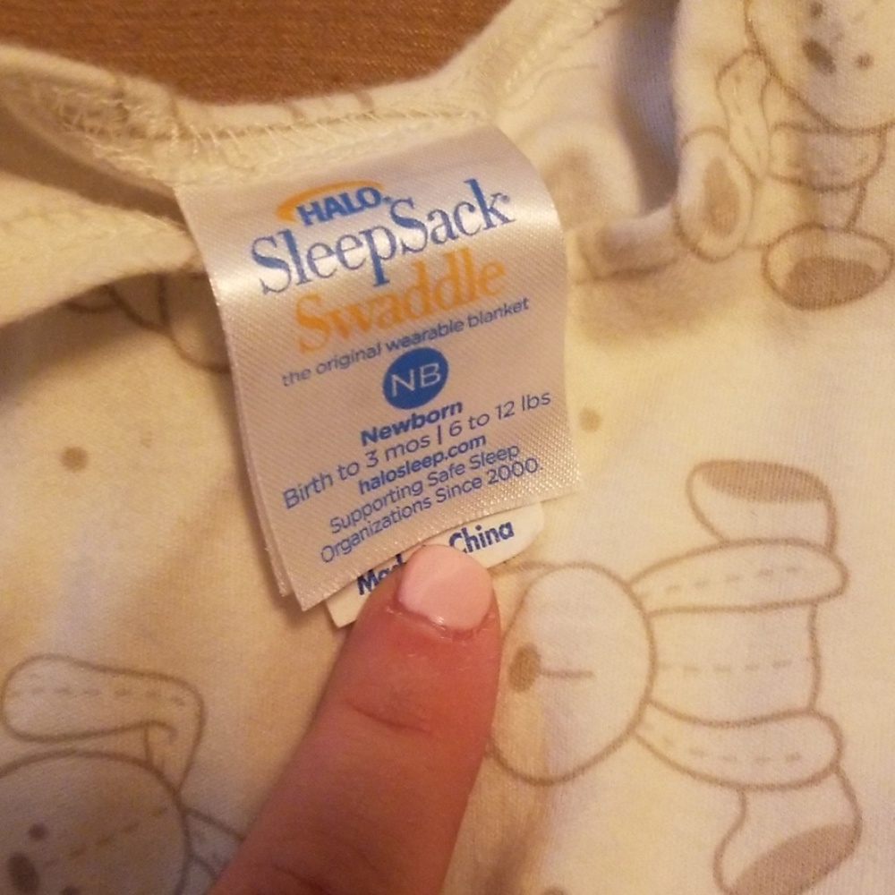 Gender neutral halo newborn sleep sack